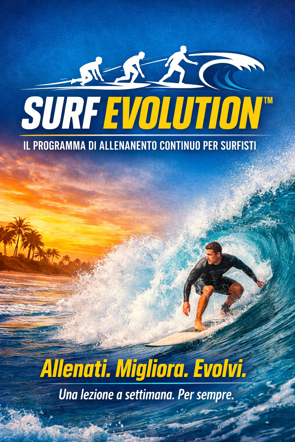 SURF EVOLUTION™ - 1 Micro-Lezione a Settimana x 1 ANNO